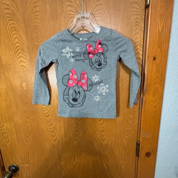 Disney Minnie Mouse Gray and Red Long Sleeve Tee - Picture 5 of 6